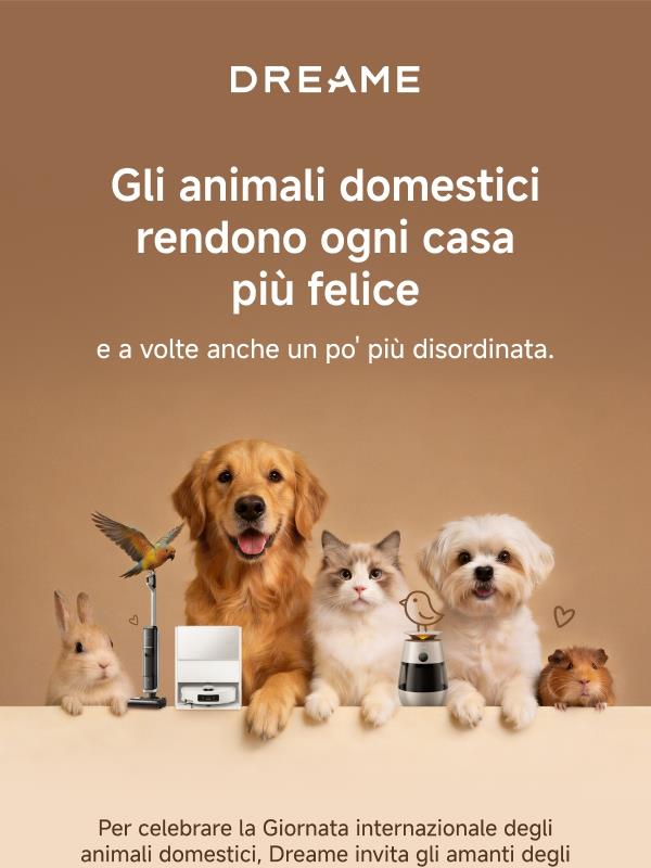 🐾 Diventa un ambasciatore Dreame Pet: casa pulita, animali felici