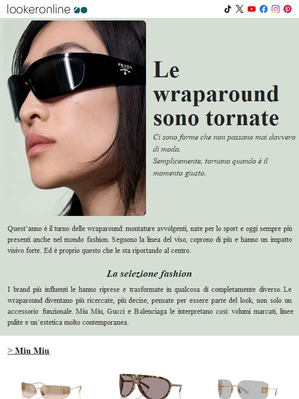 🕶️ Wraparound: il trend del momento