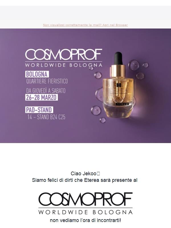 Ci vediamo al cosmoprof?