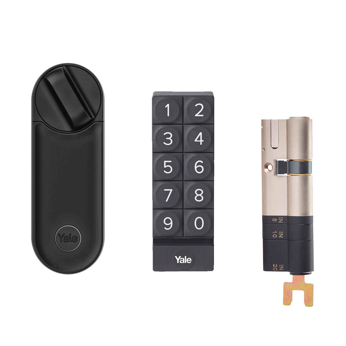 Image of Smart Lock Linus® L2 Nero + Cilindro Regolabile + Tastierino Smart