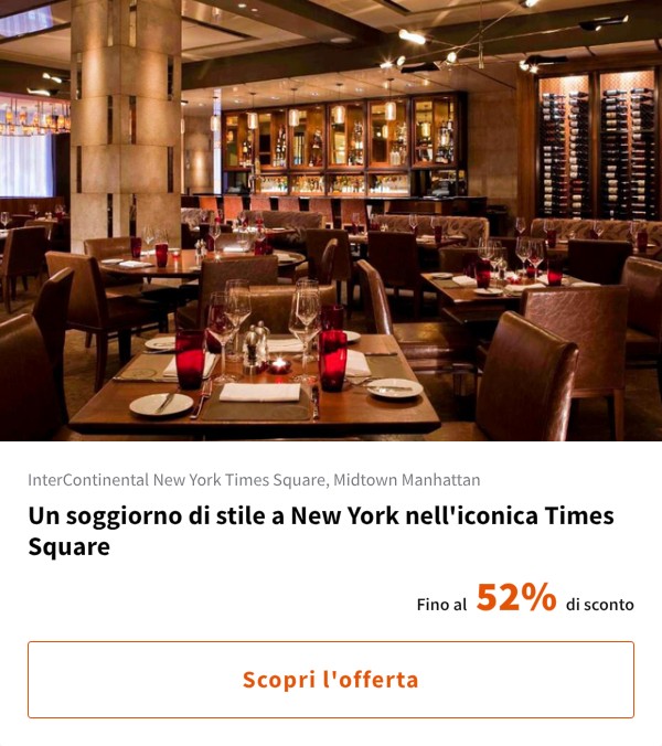 Un soggiorno di stile a New York nell'iconica Times Square