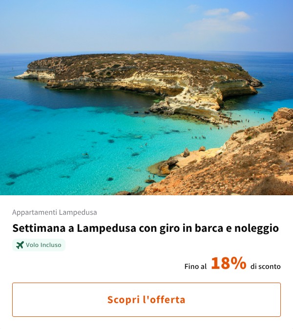 Settimana a Lampedusa con giro in barca e noleggio