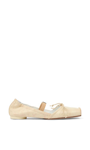 Leather ballet flats