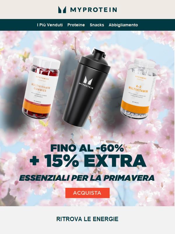 Primavera 🌷 fino al -60% + 15% Extra