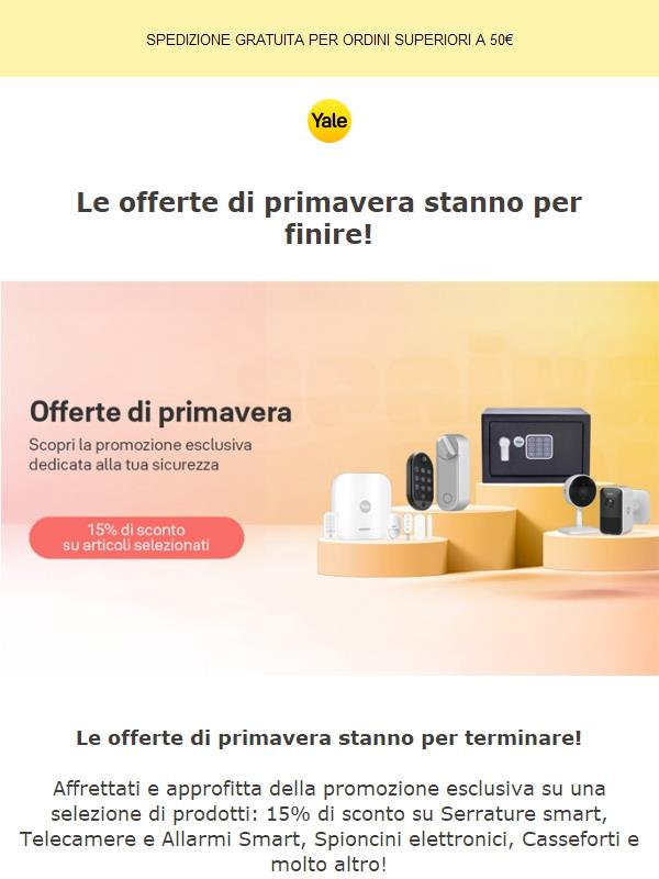 Risparmia il 15%: non perdere l'occasione!