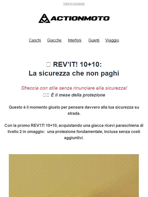 Doppia Protezione REV’IT!: Giacca con paraschiena in omaggio 😎