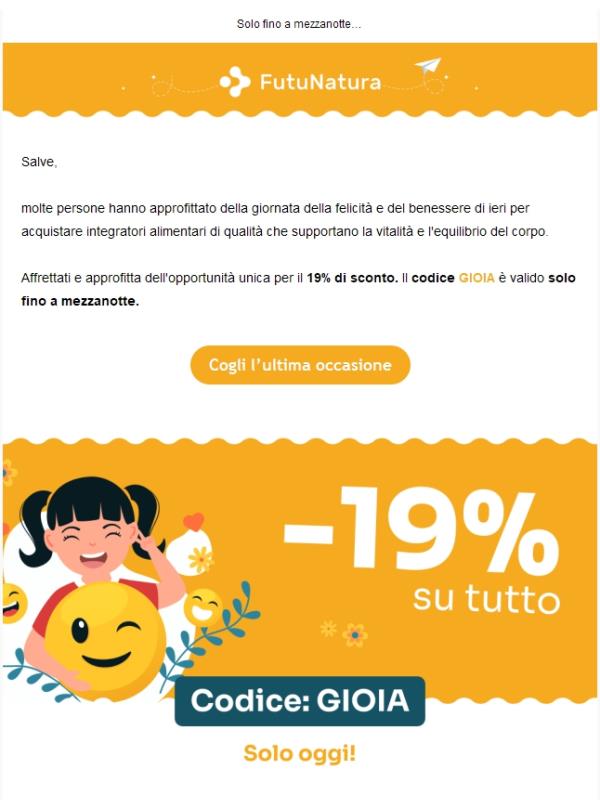 L’ultima occasione per il -19% 🫣