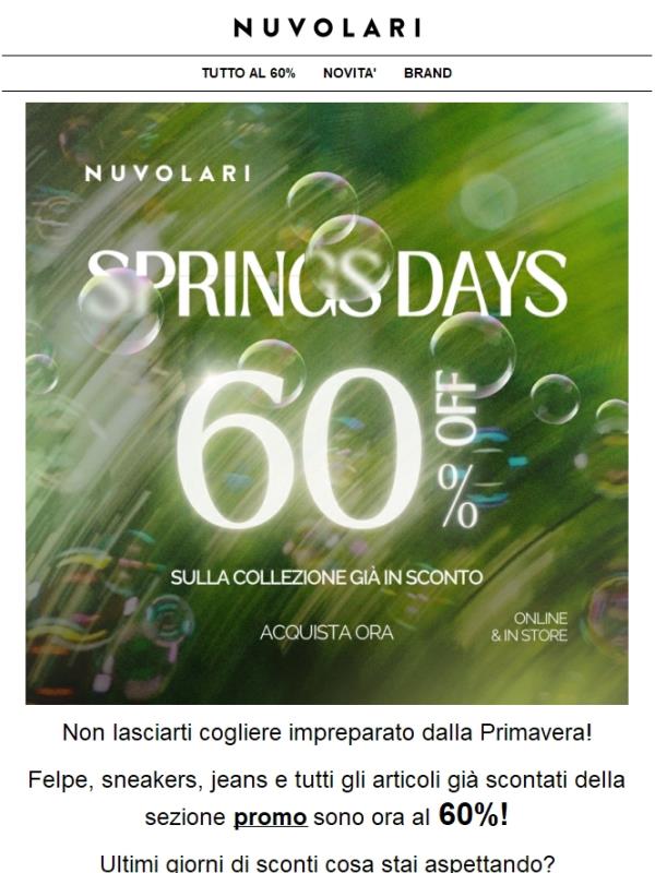 SPRING DAY: 60% OFF