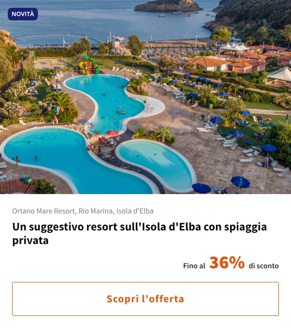 Un suggestivo resort sull'Isola d'Elba con spiaggia privata