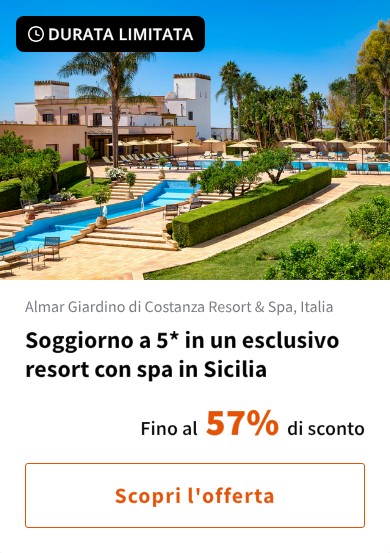 Soggiorno a 5* in un esclusivo resort con spa in Sicilia