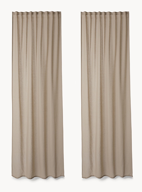 Set di 2 tende tinta unita