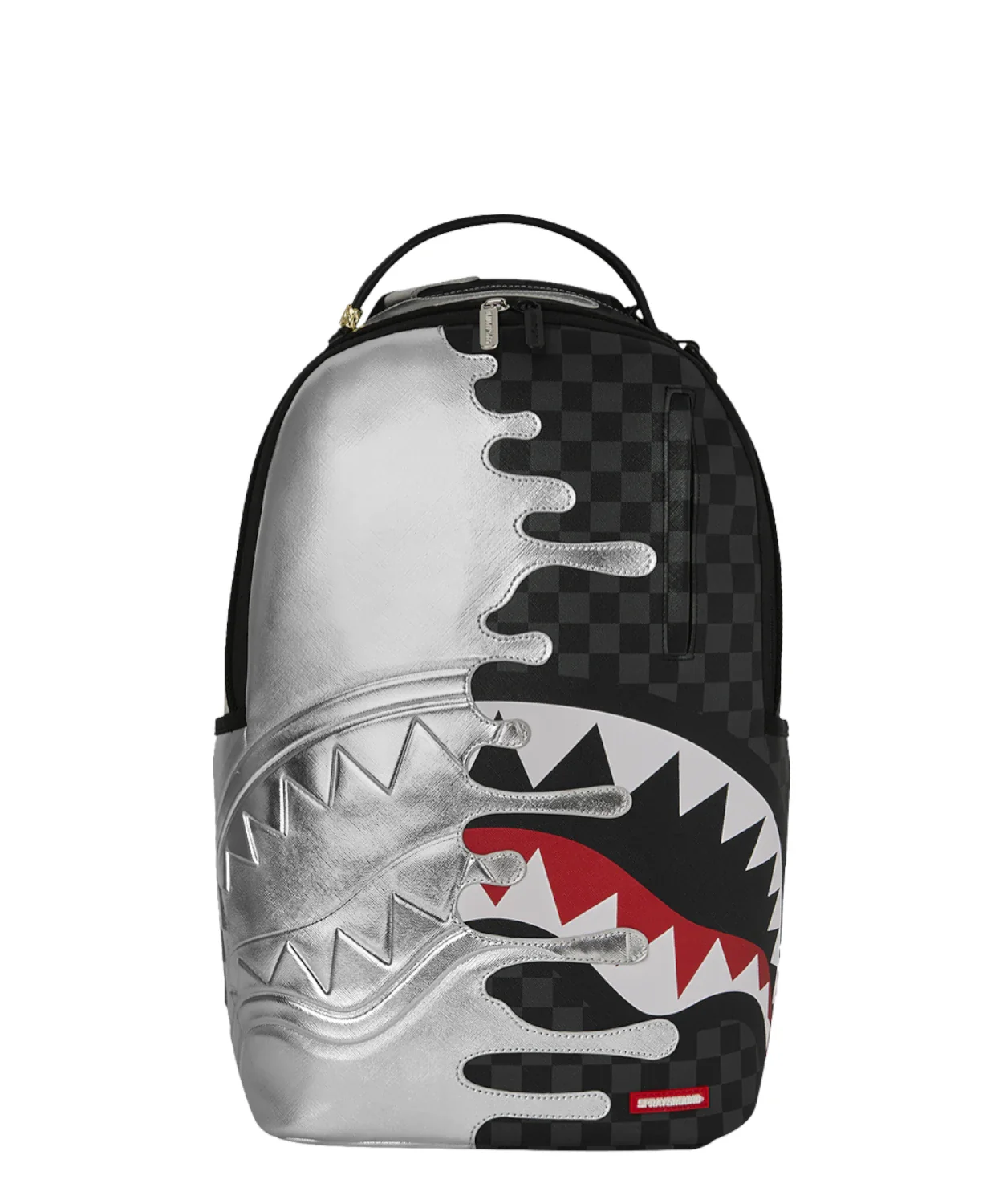 Image of Zaino Sprayground Silver Side Drip Black Check DLXSV