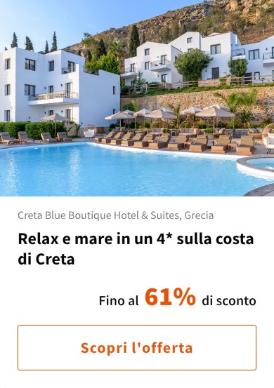Relax e mare in un 4* sulla costa di Creta