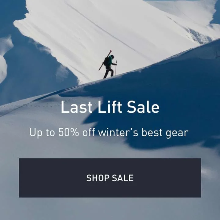 Last Lift Sale - Up to 50% winter´s best gear - Shop Sale