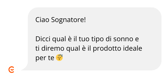Ciao Sognatore! Dicci qual è il tuo tipo di sonno e ti diremo qual è il prodotto ideale per te z