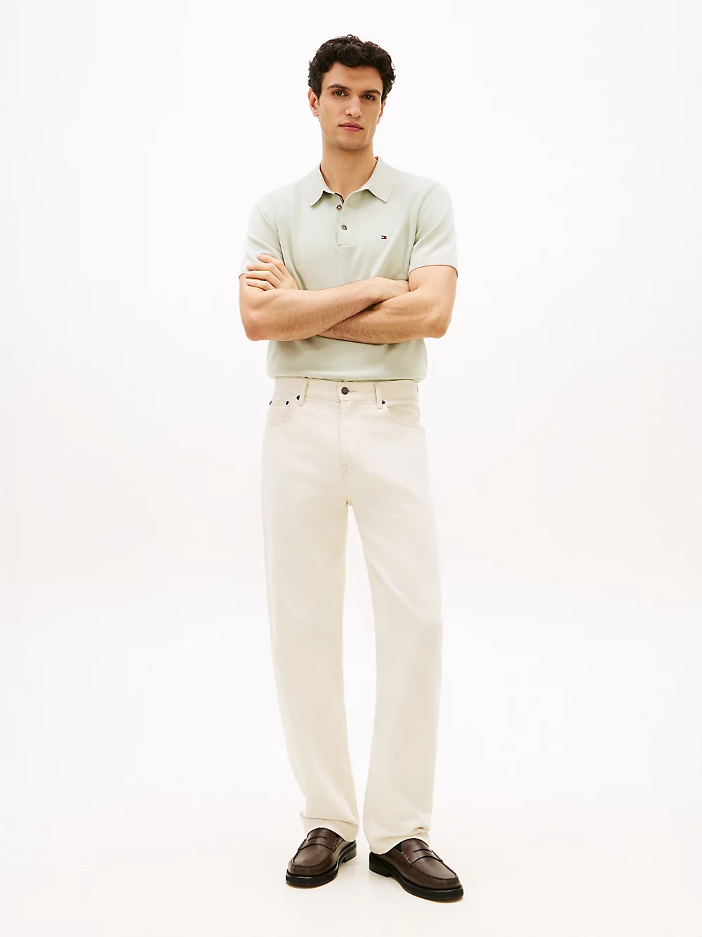 Jeans relaxed fit bianchi washed