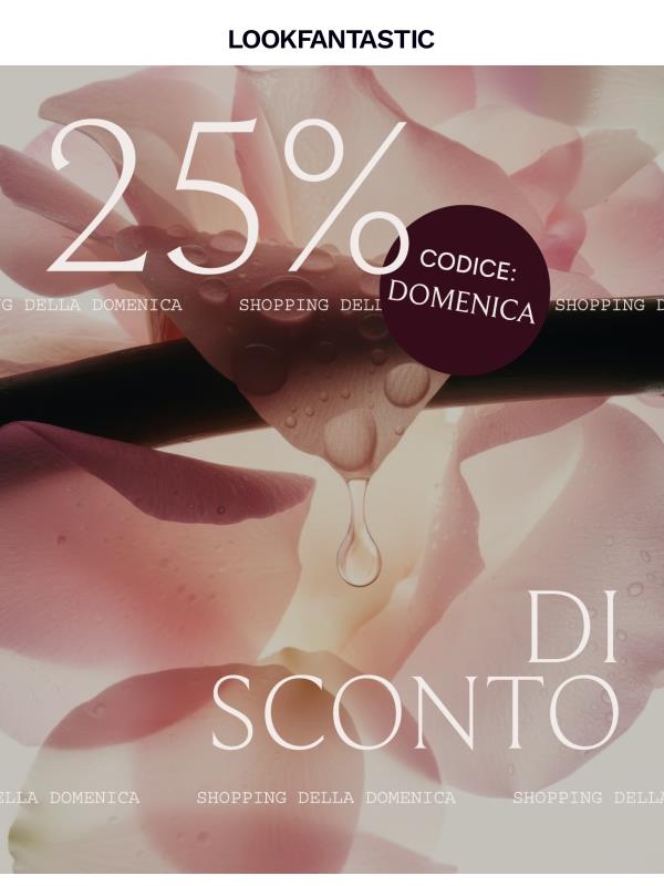 Shopping della domenica | 25% di sconto