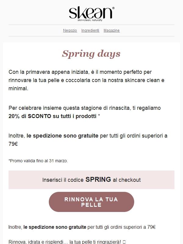 Primavera: il momento perfetto per risplendere