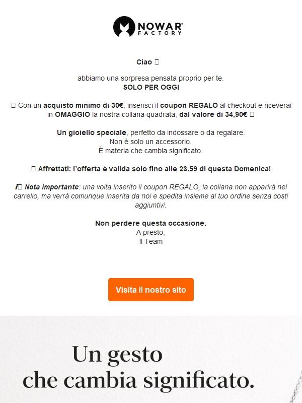 ⏰ Offerta esclusiva: collana gratis solo per oggi