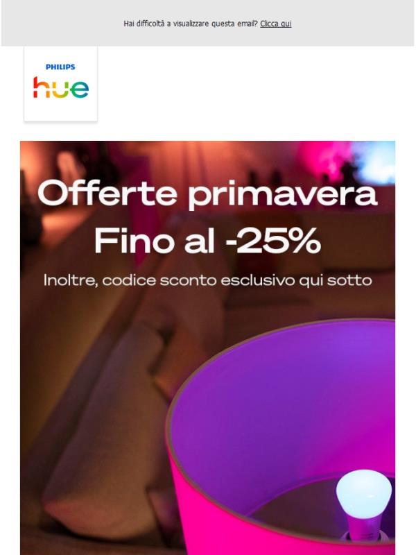 Spring sale 🌸 Fino al 25% di sconto + codice coupon esclusivo all’interno