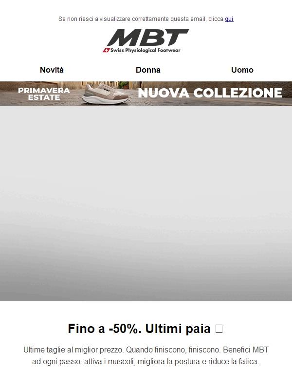 Fino a -50%. Ultimi paia 🔥
