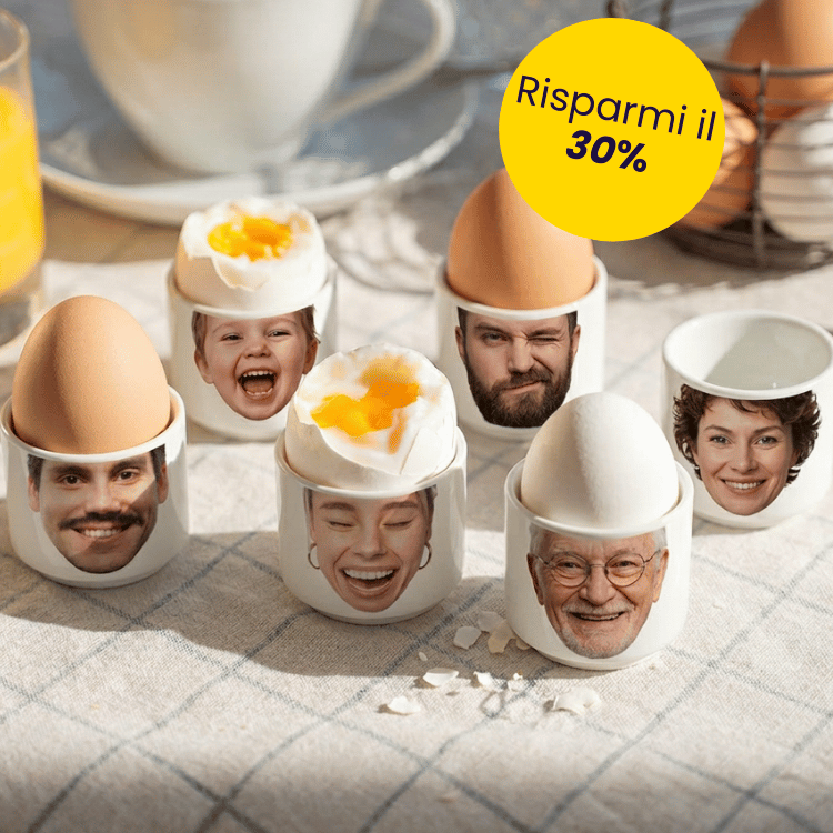 Image of Set regalo 6 portauova con volto