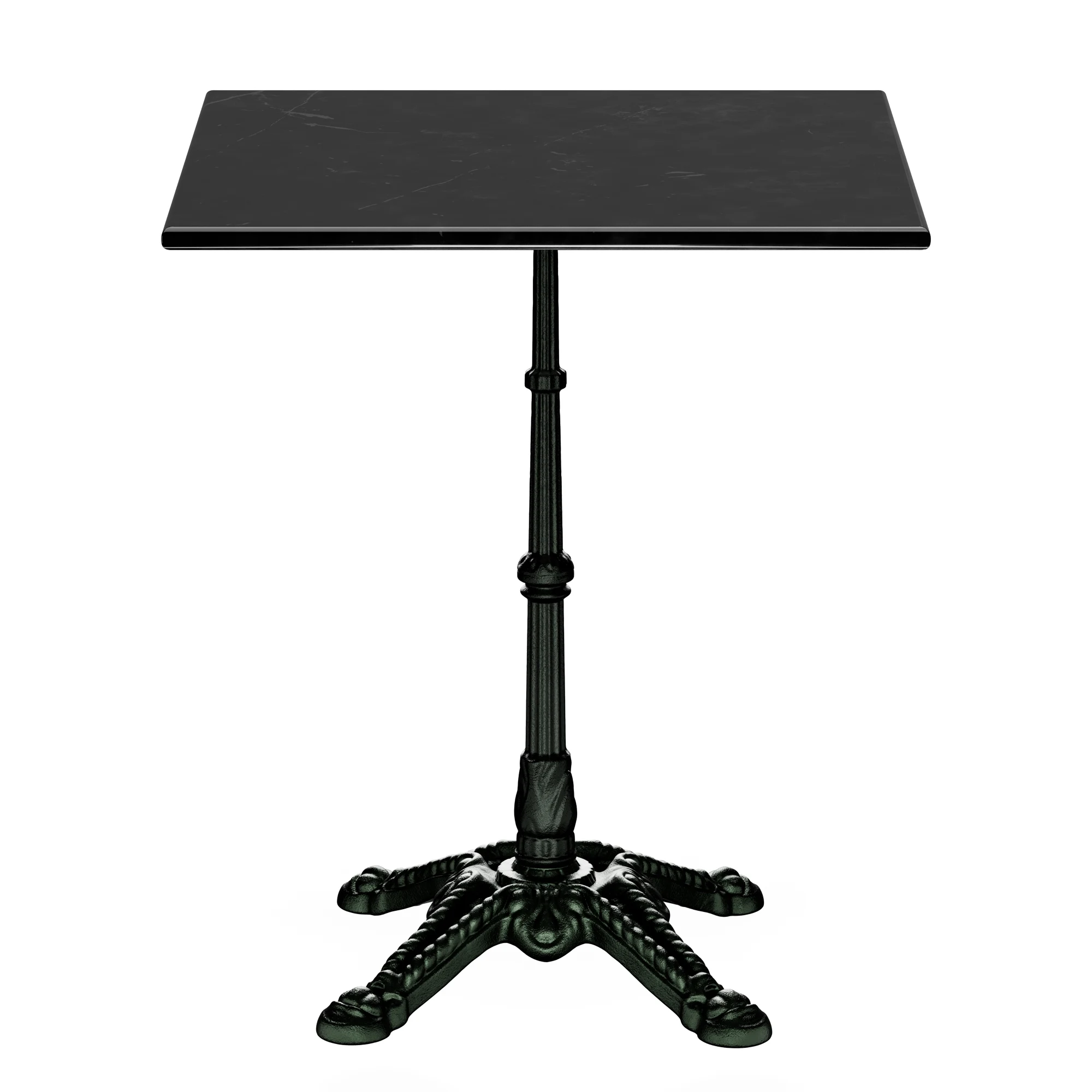 Patras - Tavolino da bistrò, piano in marmo, 60 x 60 cm