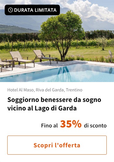 Soggiorno benessere da sogno vicino al Lago di Garda