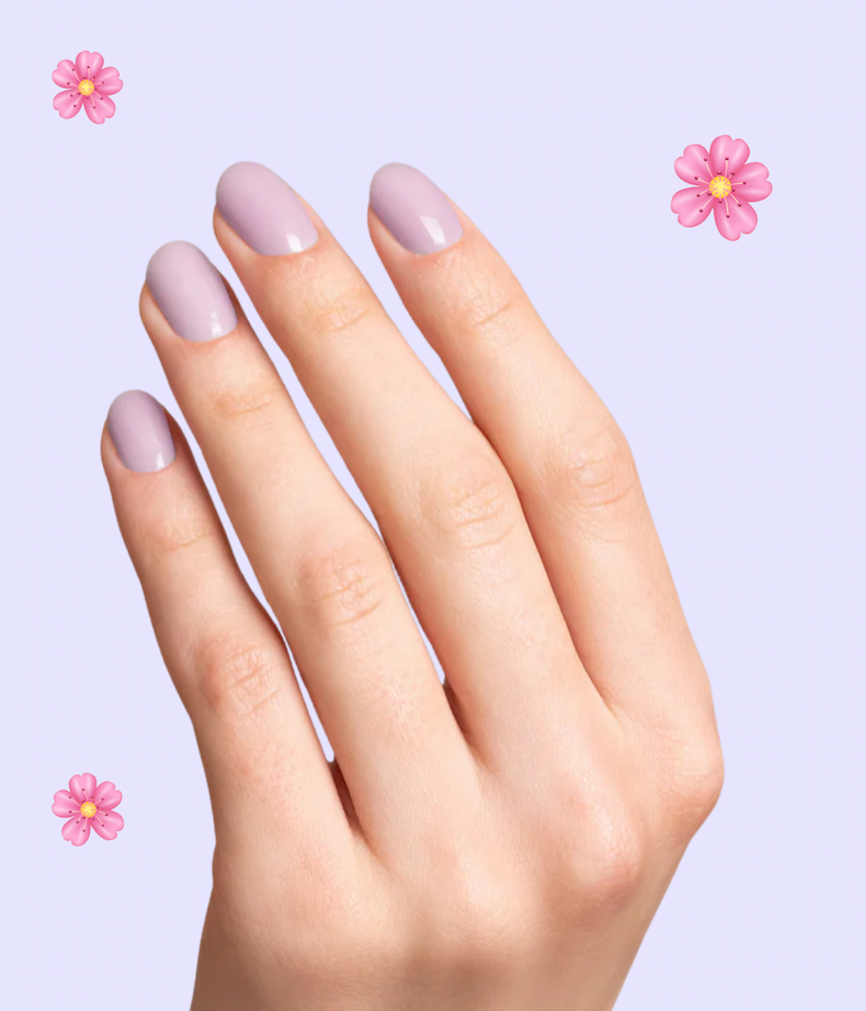 Mani con unghie colorate dallo smalto 704 Rhapsody Mesauda Gelegant