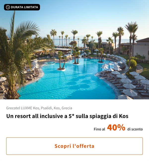 Un resort all inclusive a 5* sulla spiaggia di Kos
