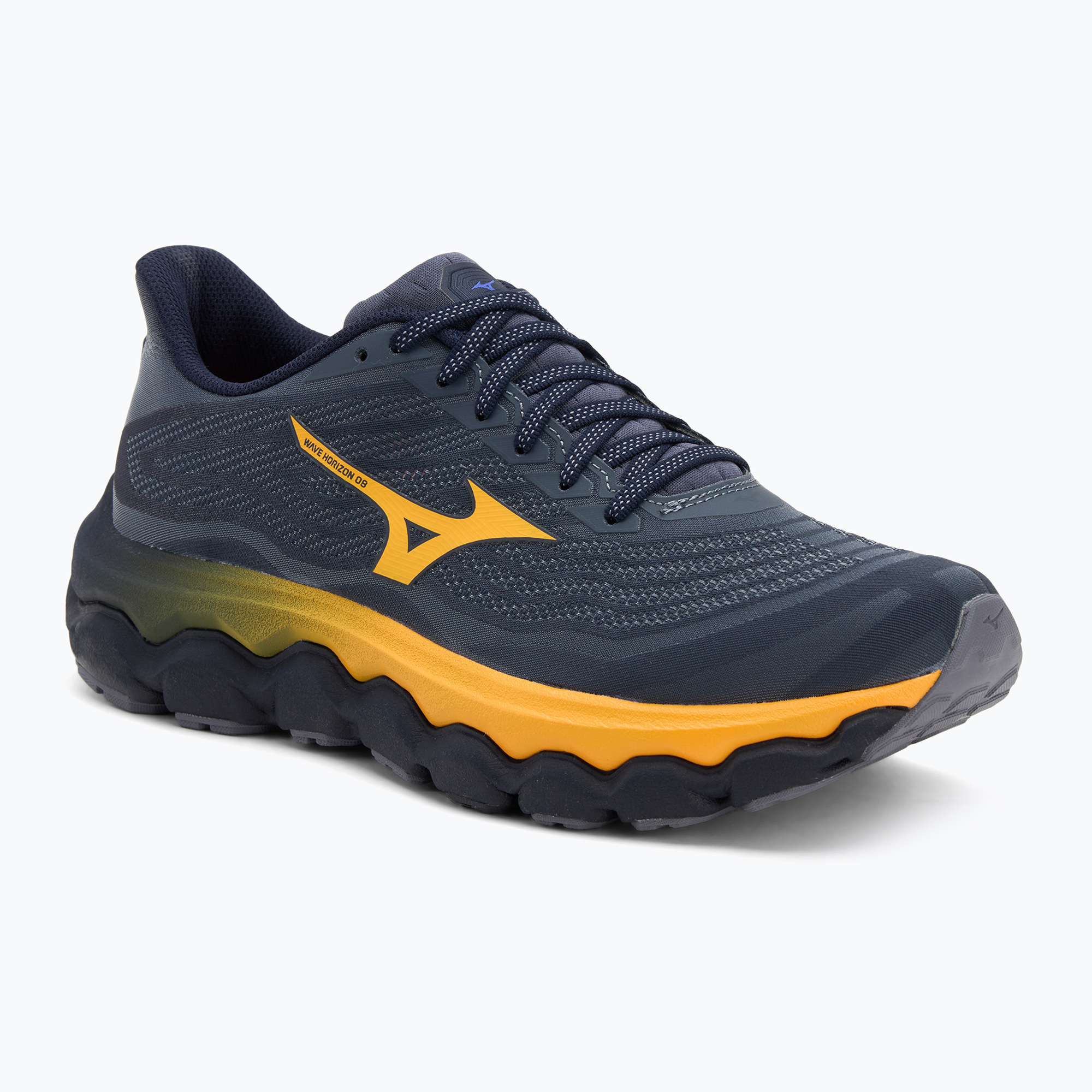Scarpe da corsa da uomo Mizuno Wave Horizon 8 blu granito/citrus/blu baritono