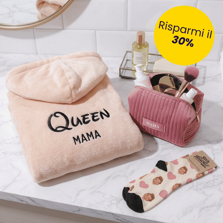 Image of Set regalo pochette, accappatoio e calzini