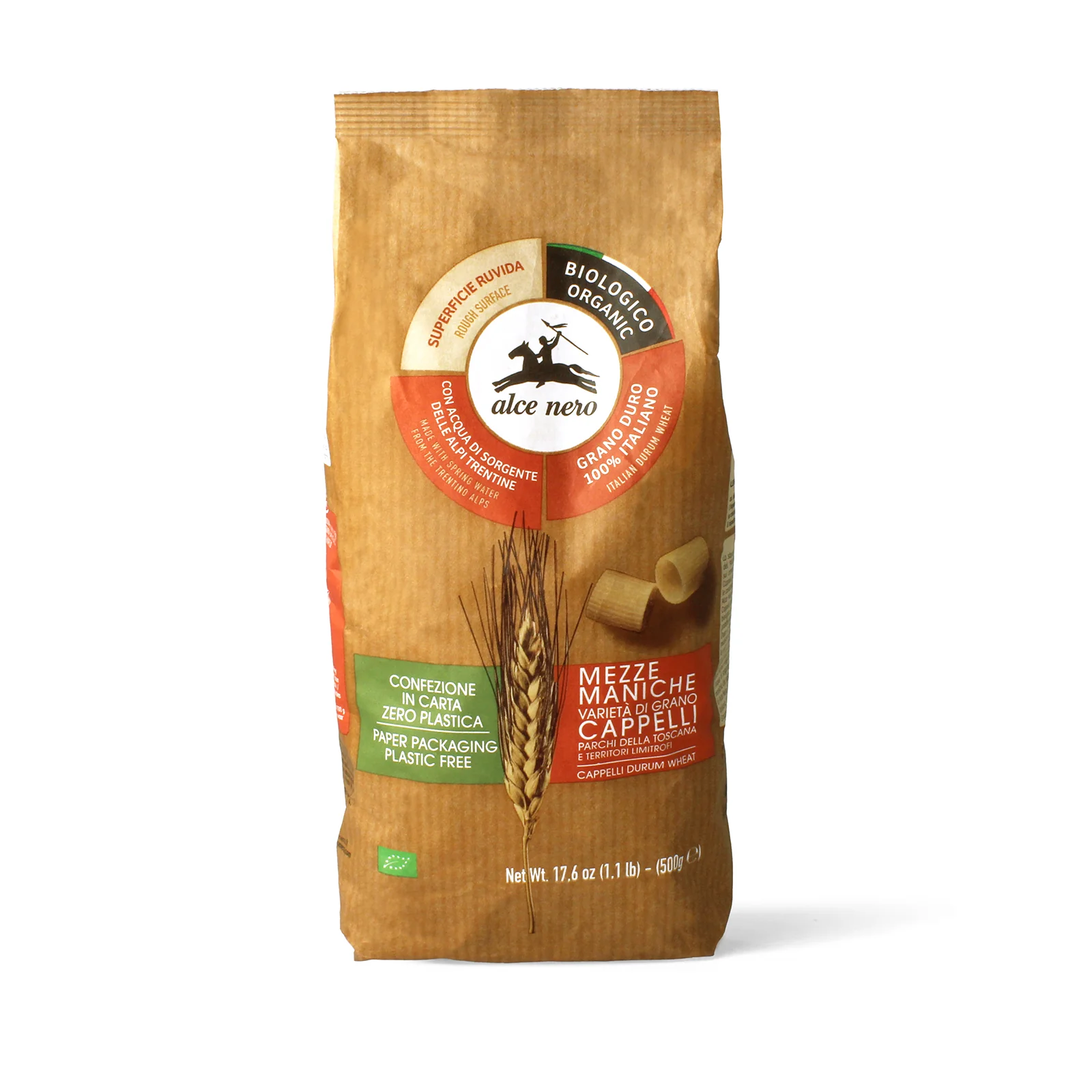 Image of Mezze maniche di grano duro Cappelli - Parchi della Toscana biologiche