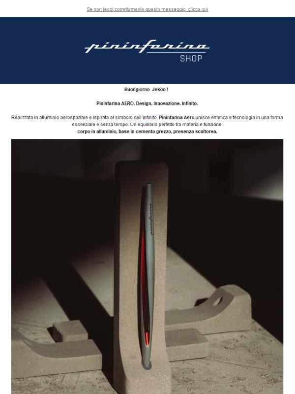 Spedizione Omaggio, anche su Pininfarina AERO