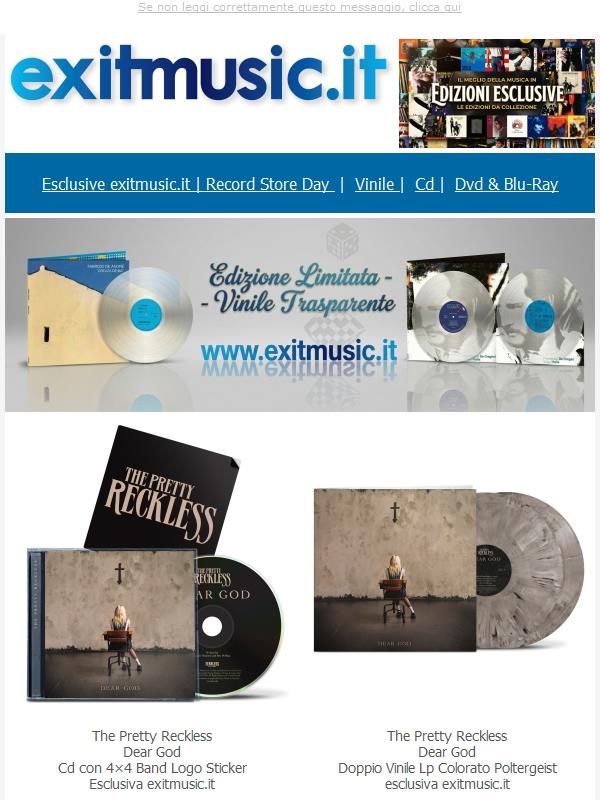 Esclusive Limited Edition: The Pretty Reckless, Muse, A Perfect Circle, Fabrizio De André, Francesco De Gregori @exitmusic.it ..