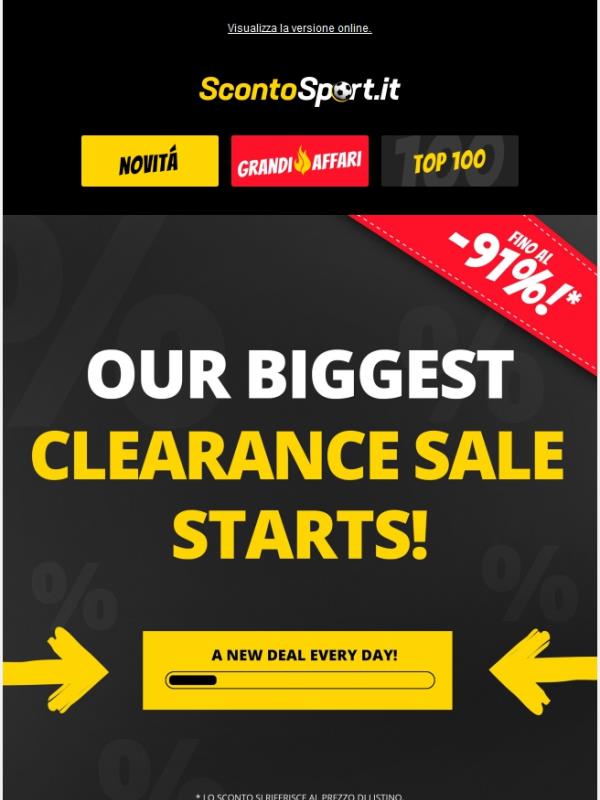 🤑 Inizia la nostra più grande SVENDITA...