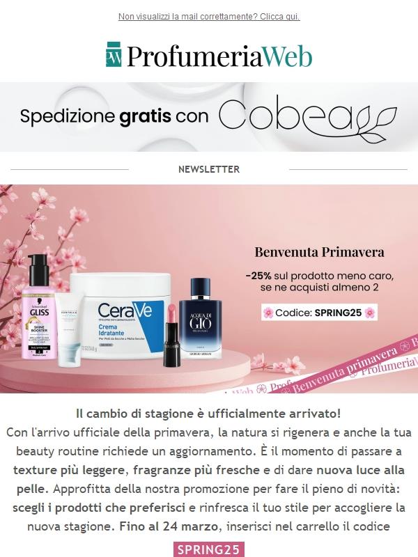 ❗ Ancora poche ore: -25% sul meno caro di almeno due prodotti!