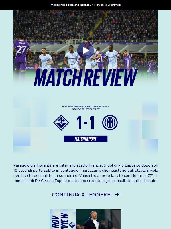 Match review, Fiorentina-Inter 1-1