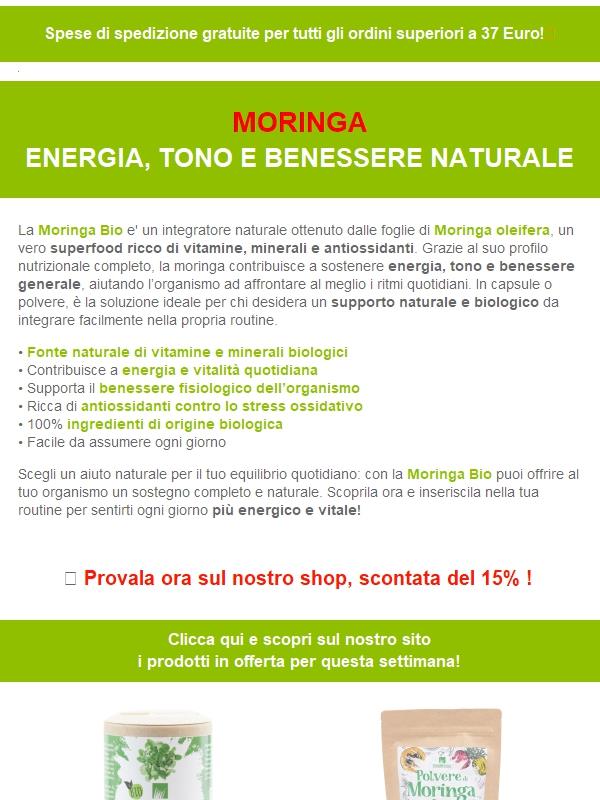 Energia naturale ogni giorno con la Moringa Bio 🌿