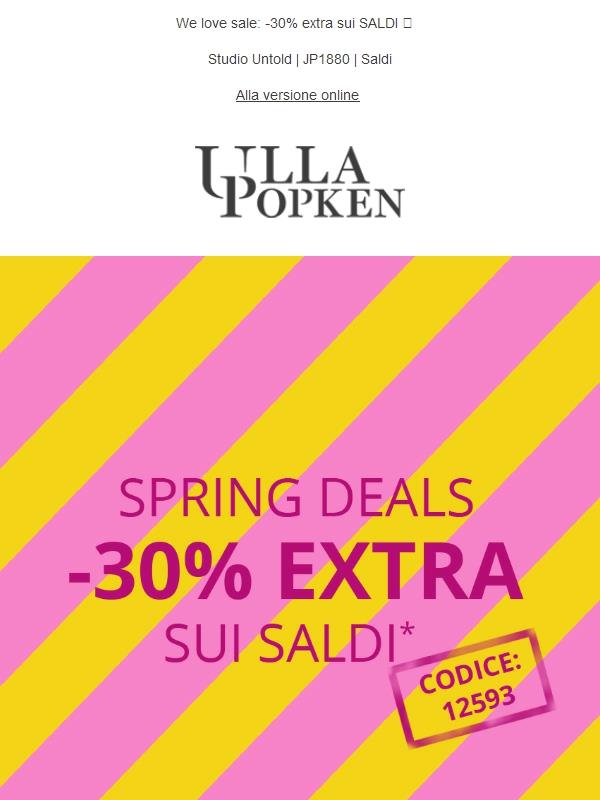 ✨ Allarme risparmio! -30% extra sui LAST CHANCE