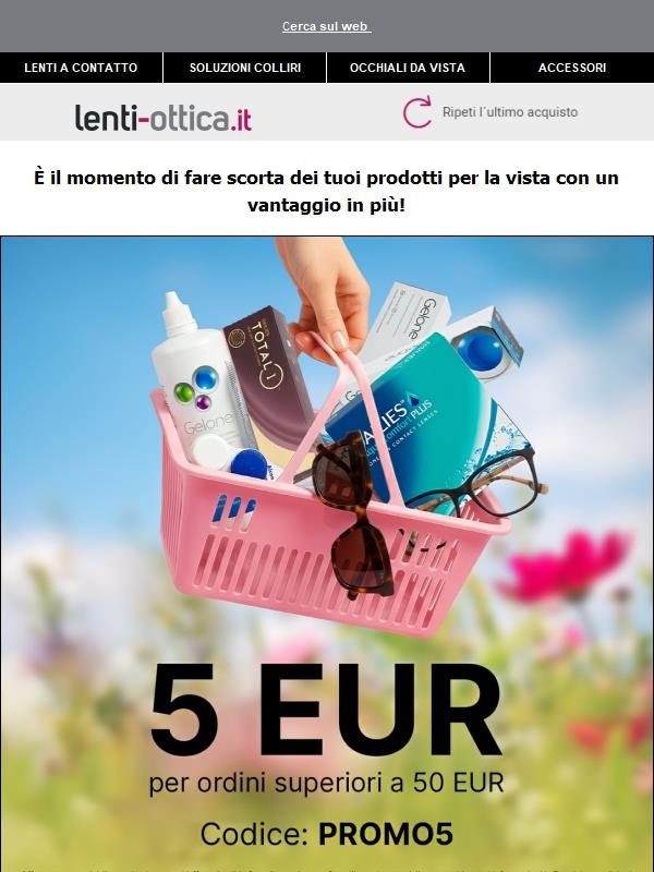 💸 5€ di sconto se acquisti oltre 50€