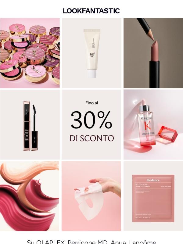 Fino al -30% sui tuoi must-have beauty