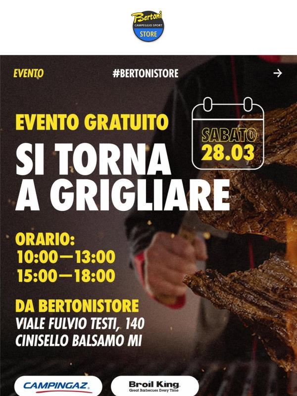 Sei pronto a grigliare? 🔥 Ti aspettiamo il 28 marzo
