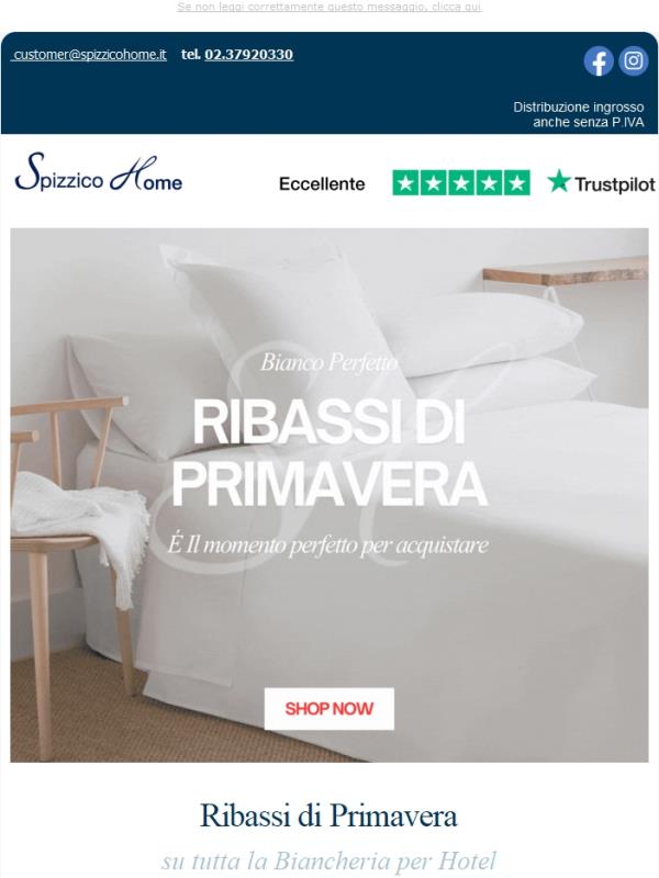 Bianco Perfetto🤍  Scopri i Ribassi di Primavera ✨ 👈