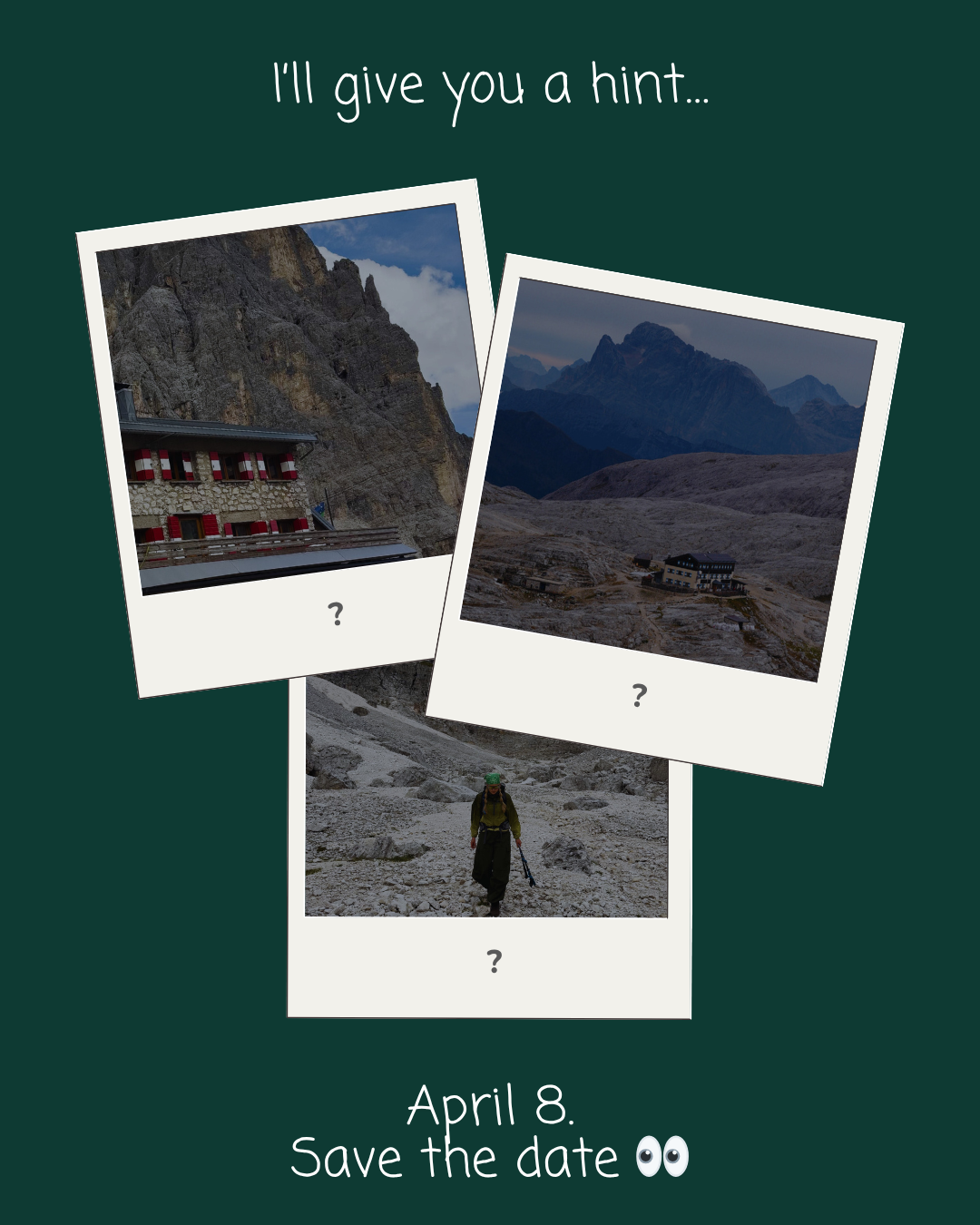 I'll give you a hint... April 8. Save the date,