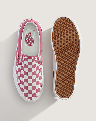 Classic Slip-On Platform Checkerboard Shoe