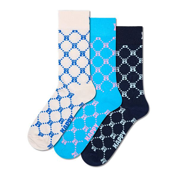 Confezione da 3 calzini con monogramma H