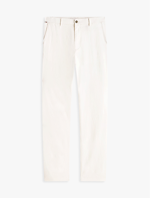 Pantaloni chino Denton dritti in misto lino