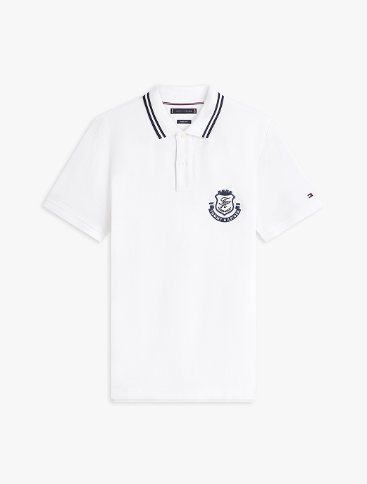 Polo regular fit con applique dello stemma