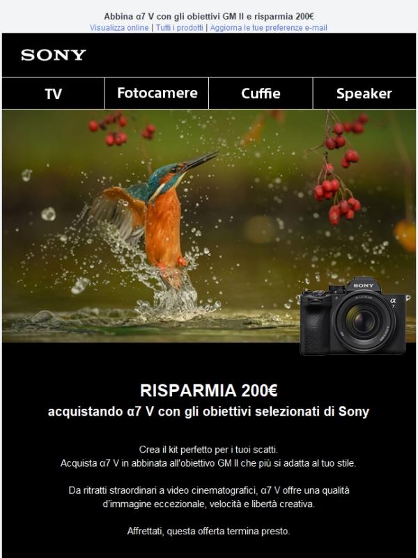 Ultima Occasione: Risparmia 200€ sugli obiettivi GM II con α7 V